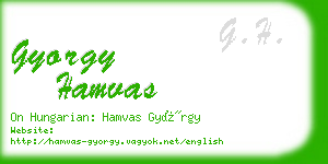 gyorgy hamvas business card